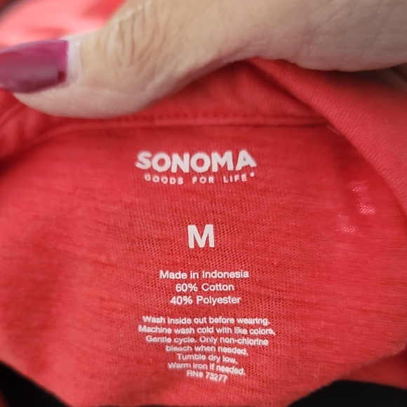 Sonoma Coral Sleeveless Women's Blouse - Picture 7 of 7